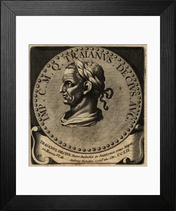 Framed Print : Portrait of Roman Emperor Decius Framed Print : Portrait of Roman Emperor Decius