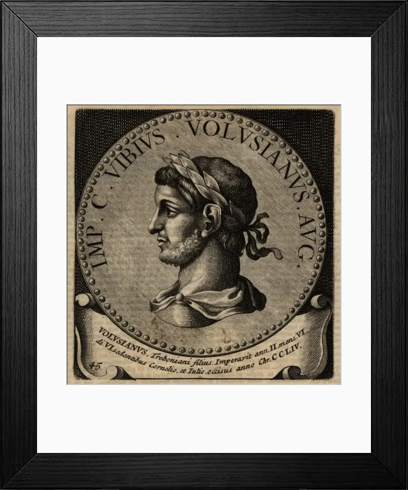 Framed Print : Portrait of Roman Emperor Volusian Framed Print : Portrait of Roman Emperor Volusian