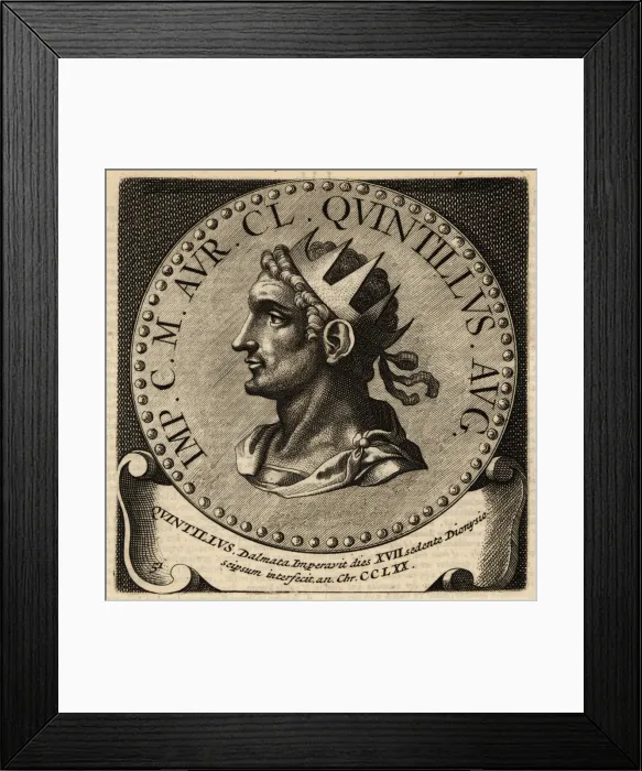 Framed Print : Portrait of Roman Emperor Quintillus