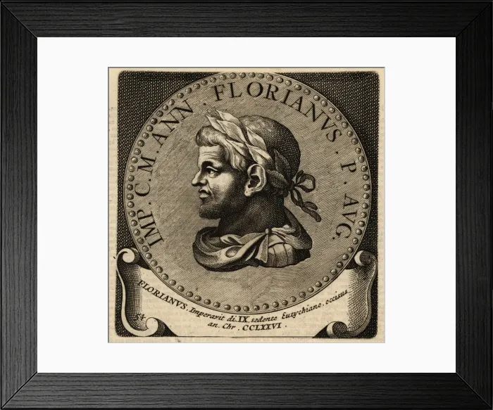 Framed Print : Portrait of Roman Emperor Florianus Framed Print : Portrait of Roman Emperor Florianus