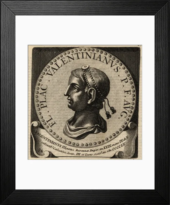 Framed Print : Portrait of Roman Emperor Valentinian III Framed Print : Portrait of Roman Emperor Valentinian III