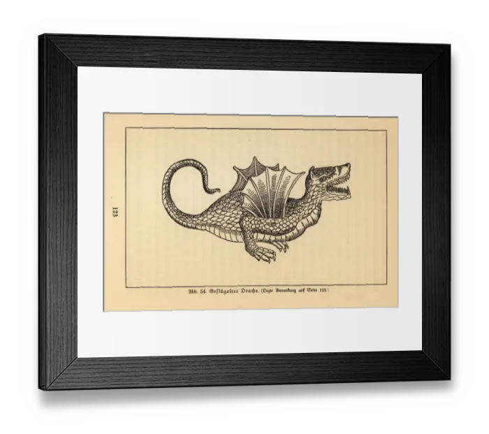 Framed Print : Winged dragon Framed Print : Winged dragon