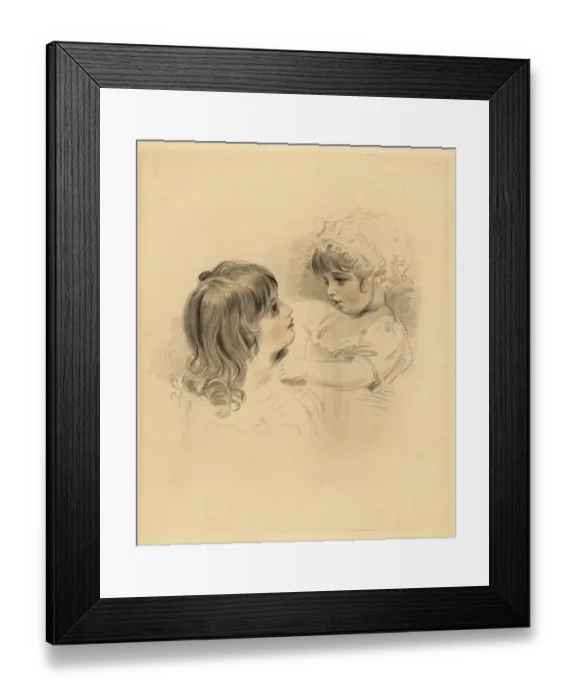 Framed Print : Portrait of two children Framed Print : Portrait of two children