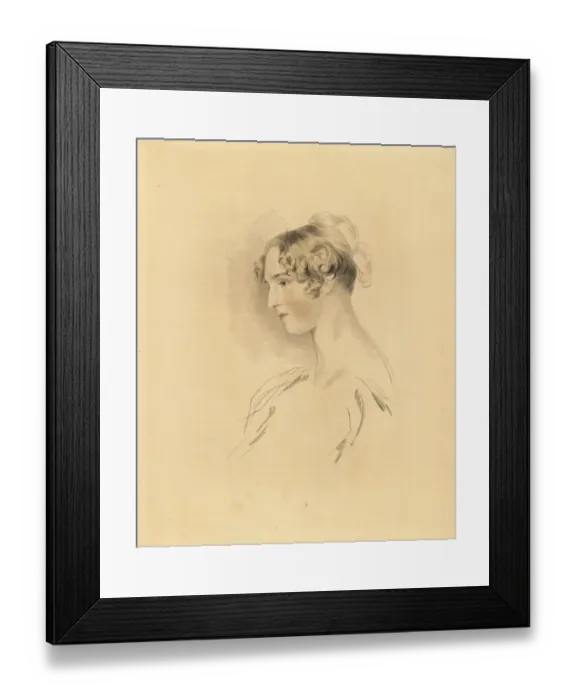 Framed Print : Portrait of Mary Isabella Bloxam as a young woman Framed Print : Portrait of Mary Isabella Bloxam as a young woman