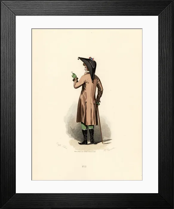 Framed Print : Man in hazelnut colour coat with monocle Framed Print : Man in hazelnut colour coat with monocle