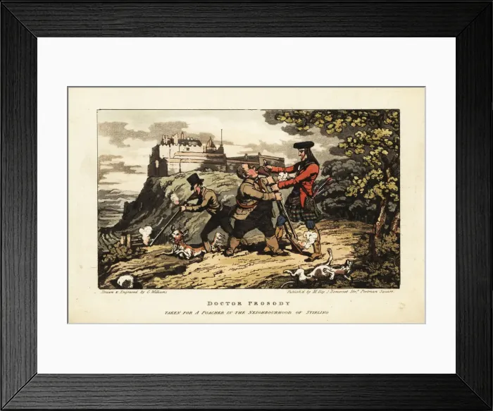 Framed Print : English tourists hunting in the highlands of Scotland Framed Print : English tourists hunting in the highlands of Scotland