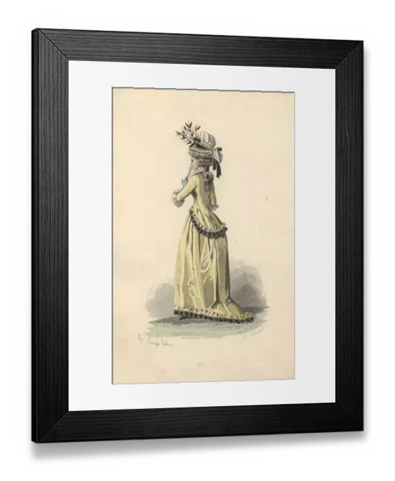 Framed Print : Woman in silk jacket and dress, era of Marie Antoinette Framed Print : Woman in silk jacket and dress, era of Marie Antoinette