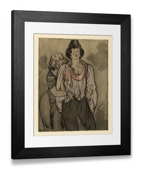 Framed Print : Constance seduces the gentleman Camillus Framed Print : Constance seduces the gentleman Camillus