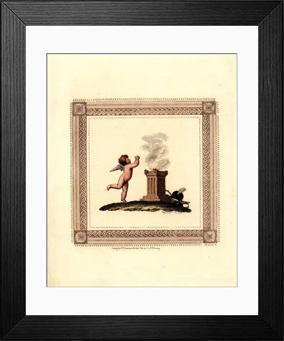 Framed Print : Cupid advances to the altar of loyalty Framed Print : Cupid advances to the altar of loyalty