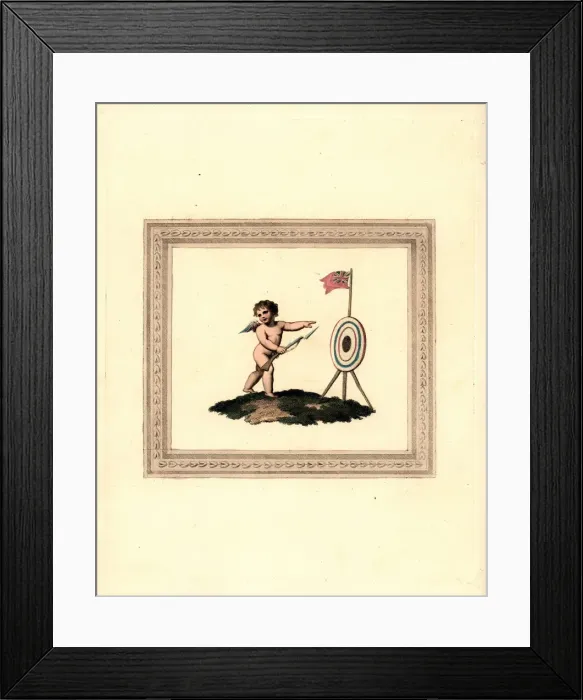 Framed Print : Cupid surveys the target Framed Print : Cupid surveys the target