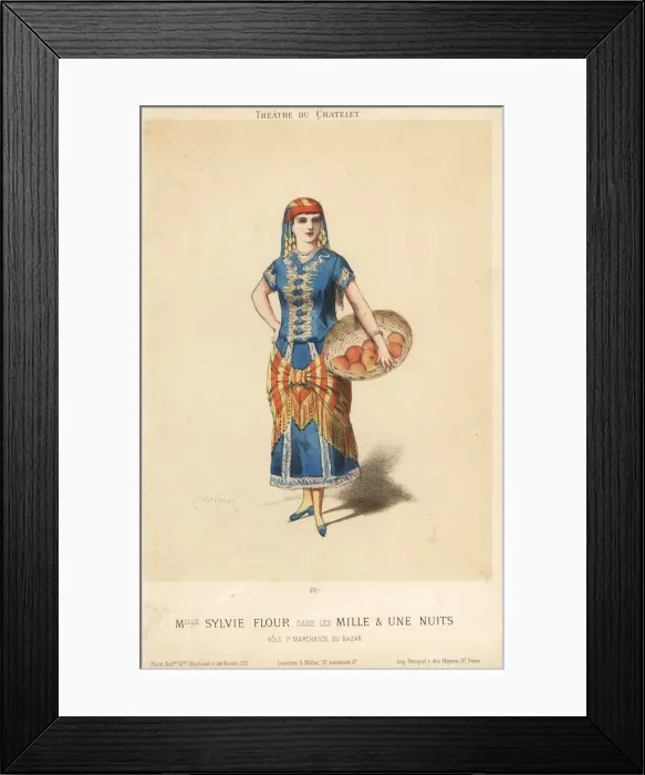 Framed Print : Sylvie Flour in Mille & Une Nuits at the Theatre du Framed Print : Sylvie Flour in Mille & Une Nuits at the Theatre du
