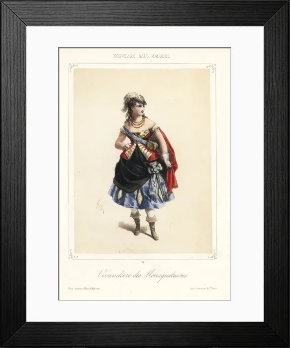 Framed Print : Woman in costume as a sutler to the musketeers Framed Print : Woman in costume as a sutler to the musketeers