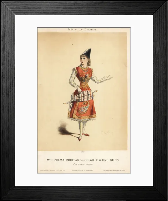Framed Print : Soprano Zulma Bouffar in Mille & Une Nuits Framed Print : Soprano Zulma Bouffar in Mille & Une Nuits