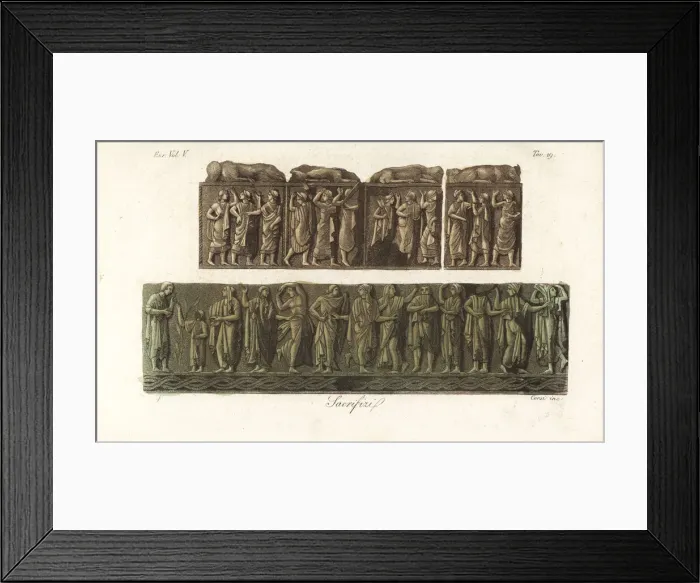Framed Print : Etruscsan animal sacrificial rites Framed Print : Etruscsan animal sacrificial rites