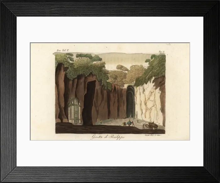 Framed Print : View of the Neapolitan Crypt or Crypta Neapolitana Framed Print : View of the Neapolitan Crypt or Crypta Neapolitana