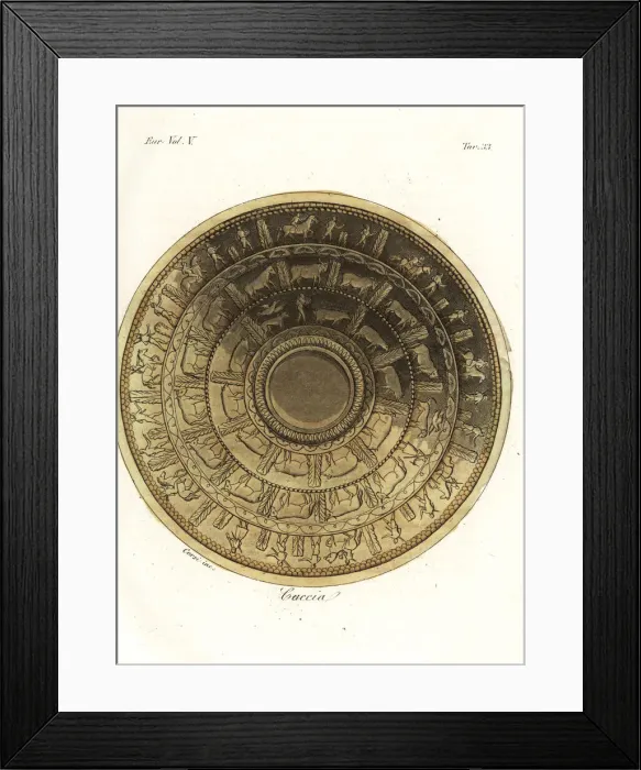 Framed Print : Men on horseback hunting boars and bulls in ancient Etruria Framed Print : Men on horseback hunting boars and bulls in ancient Etruria
