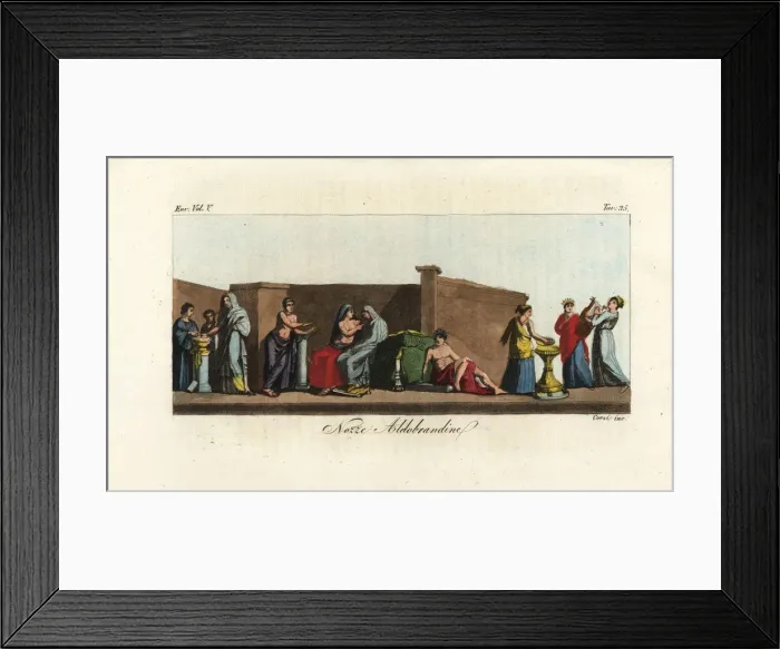 Framed Print : The Aldobrandini Wedding fresco Framed Print : The Aldobrandini Wedding fresco