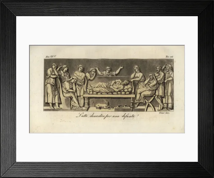 Framed Print : Roman funeral rites for the dead Framed Print : Roman funeral rites for the dead