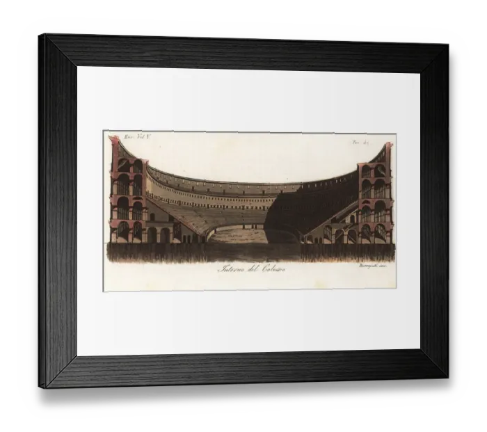Framed Print : View of the interior of the Coliseum, Rome Framed Print : View of the interior of the Coliseum, Rome