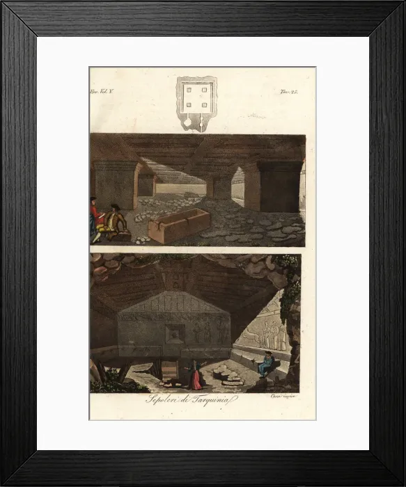 Framed Print : Ancient Etruscan tombs in the necropolis of Tarquinia, Italy Framed Print : Ancient Etruscan tombs in the necropolis of Tarquinia, Italy