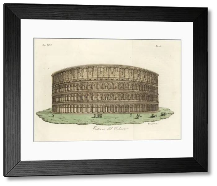 Framed Print : View of the exterior of the Coliseum, Rome Framed Print : View of the exterior of the Coliseum, Rome