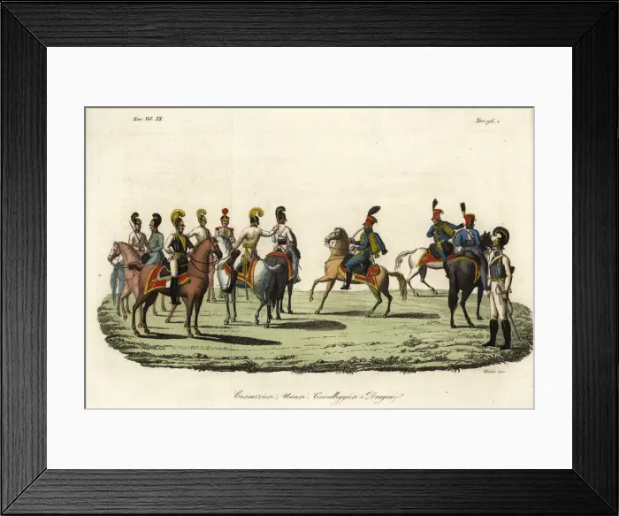 Framed Print : Heavy cavalry of the Imperial Army, 19th century Framed Print : Heavy cavalry of the Imperial Army, 19th century