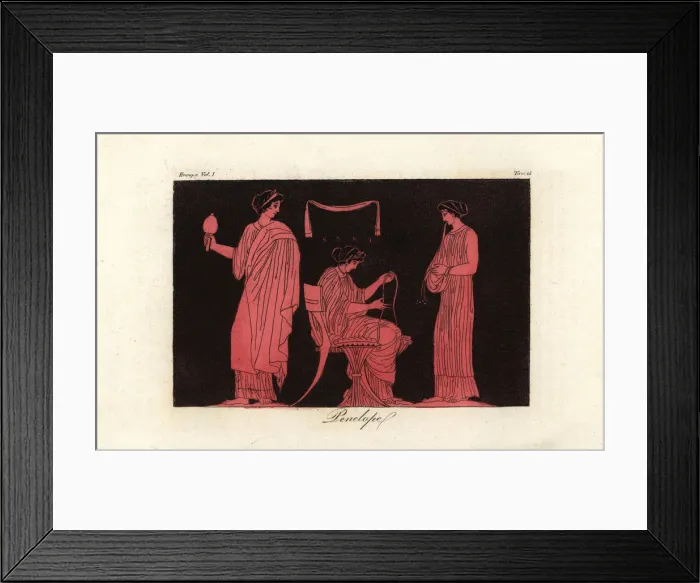 Framed Print : Penelope and her attendants spinning thread Framed Print : Penelope and her attendants spinning thread