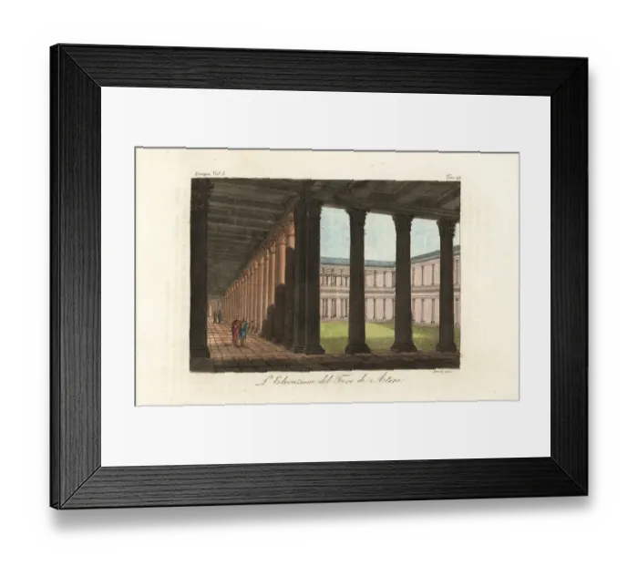 Framed Print : View of the Roman Forum in Athens Framed Print : View of the Roman Forum in Athens