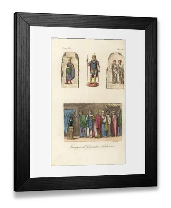 Framed Print : Emperor Justinian I the Great 1, Empress Theodora, etc Framed Print : Emperor Justinian I the Great 1, Empress Theodora, etc