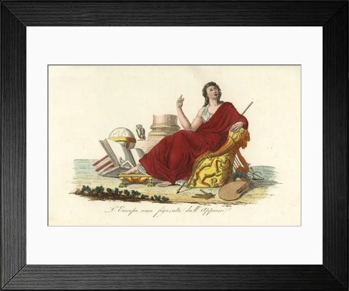 Framed Print : Allegorical figure of Europe by Andrea Appiani Framed Print : Allegorical figure of Europe by Andrea Appiani