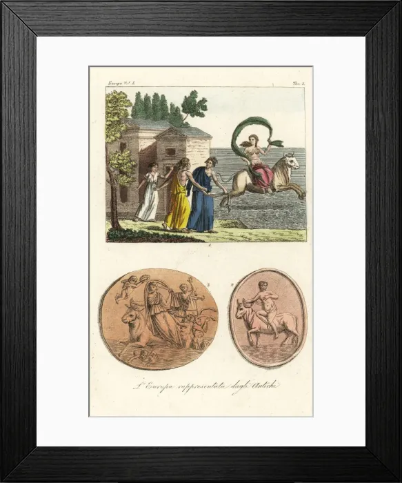 Framed Print : Europe as depicted by the ancients Framed Print : Europe as depicted by the ancients
