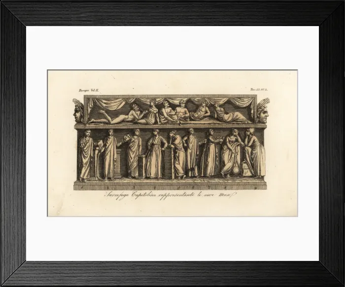Framed Print : Capotoline sarcophagus representing the Nine Muses Framed Print : Capotoline sarcophagus representing the Nine Muses