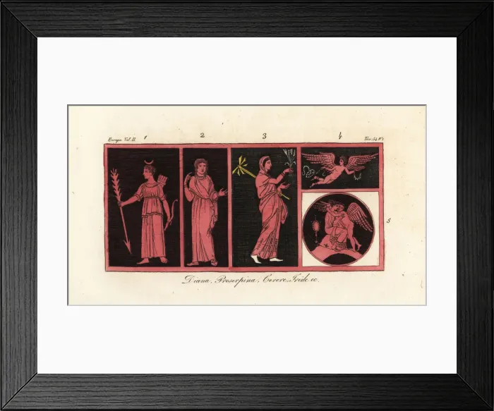 Framed Print : Ancient goddesses from antique vases Framed Print : Ancient goddesses from antique vases