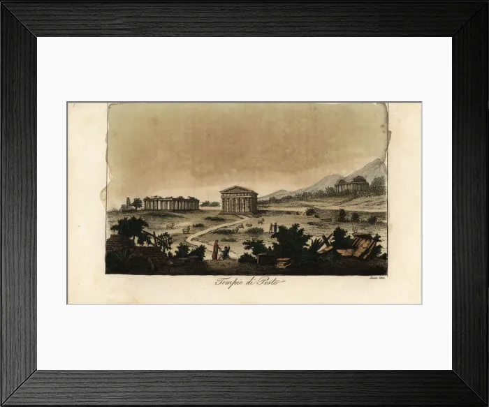 Framed Print : Ancient Greek temples of Hera at Paestum, Italy Framed Print : Ancient Greek temples of Hera at Paestum, Italy