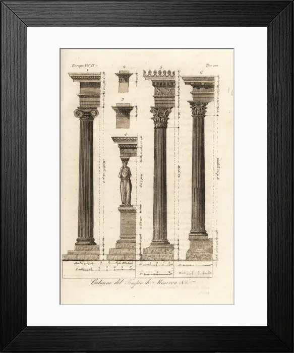 Framed Print : Columns from the Temple of Minerva, Athens Framed Print : Columns from the Temple of Minerva, Athens