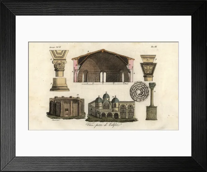 Framed Print : Various architectural features Framed Print : Various architectural features
