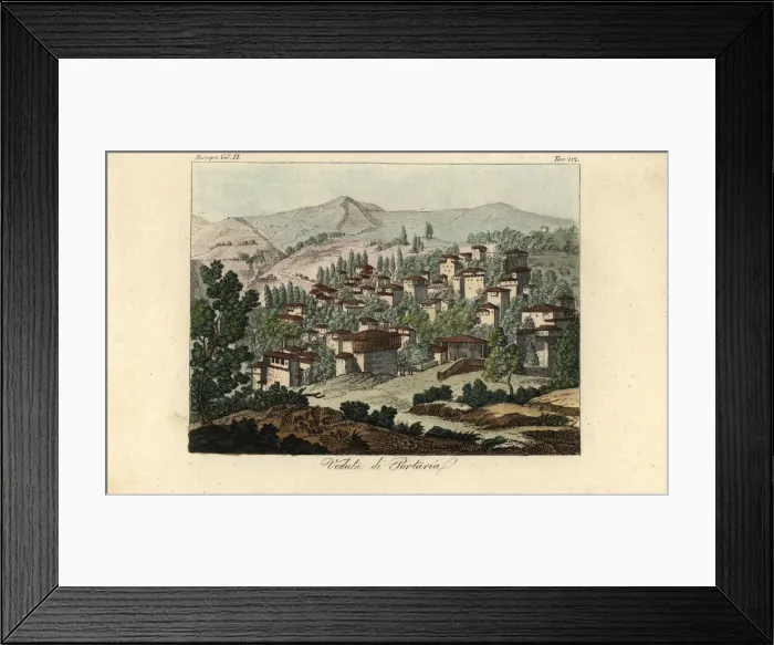 Framed Print : View of the village of Portaria, Thessaly, Greece Framed Print : View of the village of Portaria, Thessaly, Greece