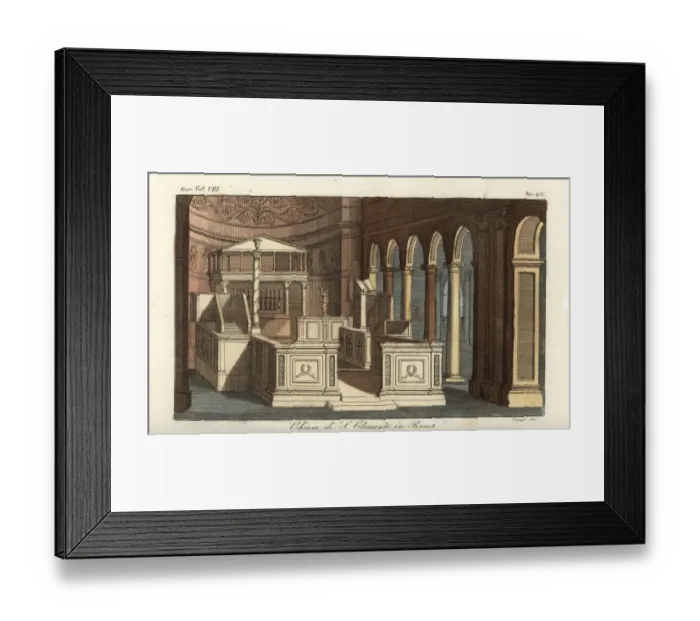 Framed Print : The interior of 5th century Basilica of St. Clement, Rome Framed Print : The interior of 5th century Basilica of St. Clement, Rome