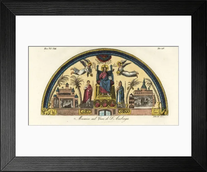 Framed Print : Mosaic in the choir of the Basilica of Sant Ambrogio Framed Print : Mosaic in the choir of the Basilica of Sant Ambrogio