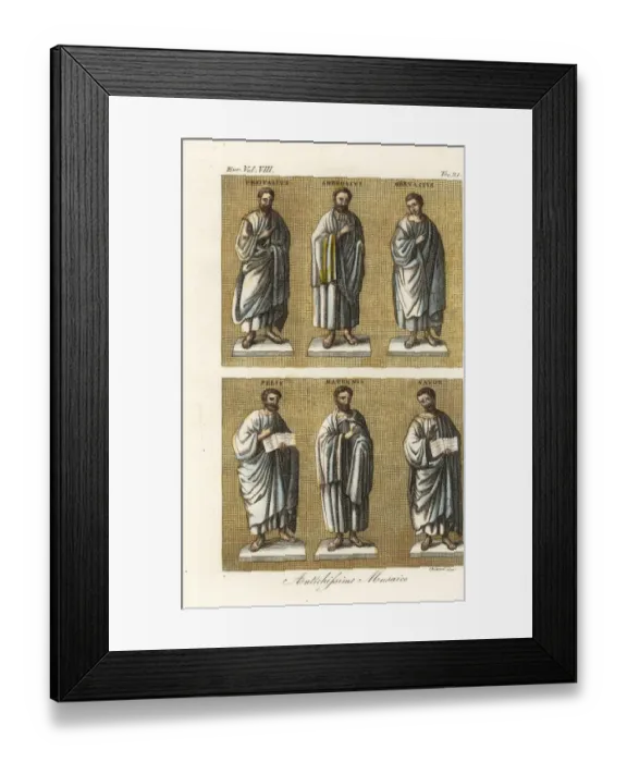Framed Print : Ancient wall mosaics with portraits of saints and martyrs Framed Print : Ancient wall mosaics with portraits of saints and martyrs