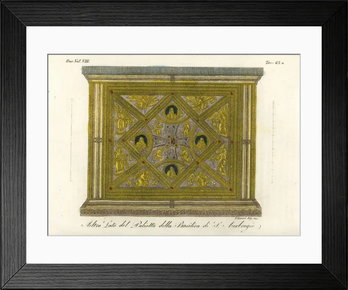 Framed Print : Side of the altar in the Basilica di Sant Ambrogio, Milan Framed Print : Side of the altar in the Basilica di Sant Ambrogio, Milan