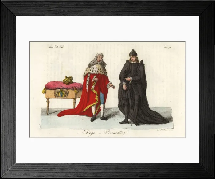 Framed Print : Doge of Venice and Procurator of Saint Mark Framed Print : Doge of Venice and Procurator of Saint Mark