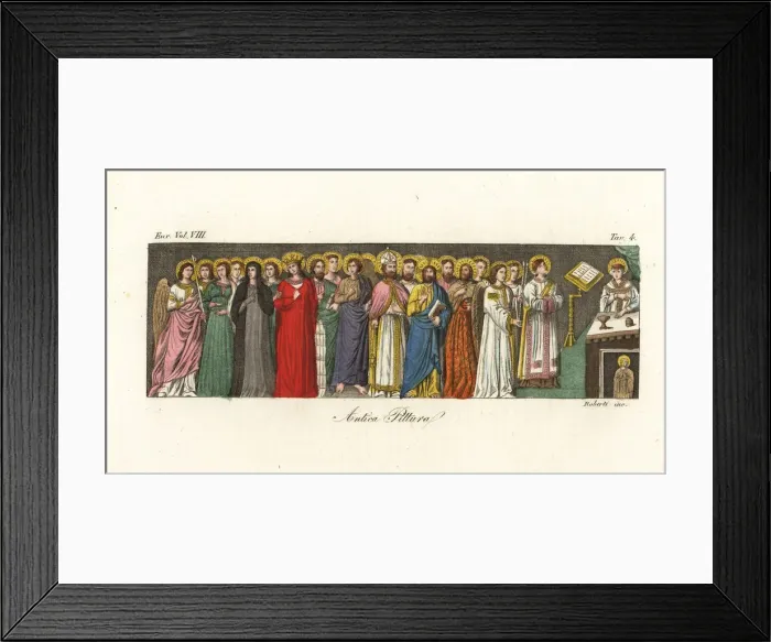 Framed Print : Fresco of the Mass of St. Michael, Monza, Italy Framed Print : Fresco of the Mass of St. Michael, Monza, Italy