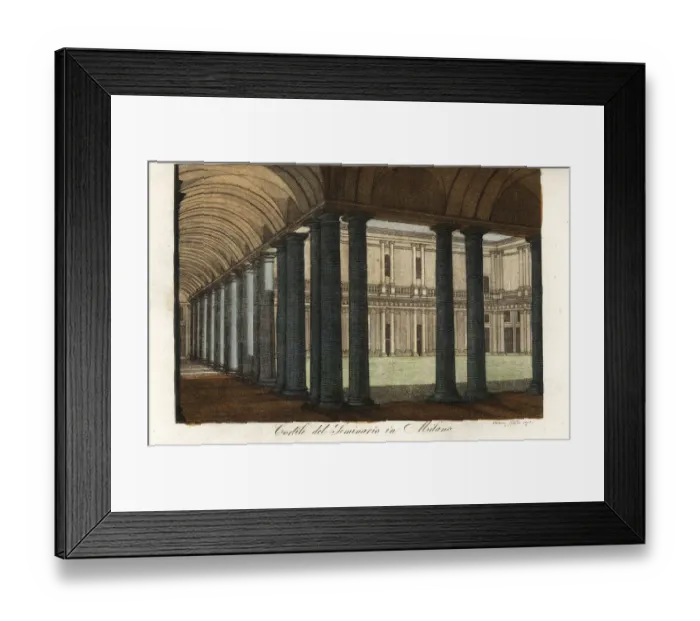 Framed Print : Courtyard of the Archepiscopal Seminary of Milan, 1570 Framed Print : Courtyard of the Archepiscopal Seminary of Milan, 1570