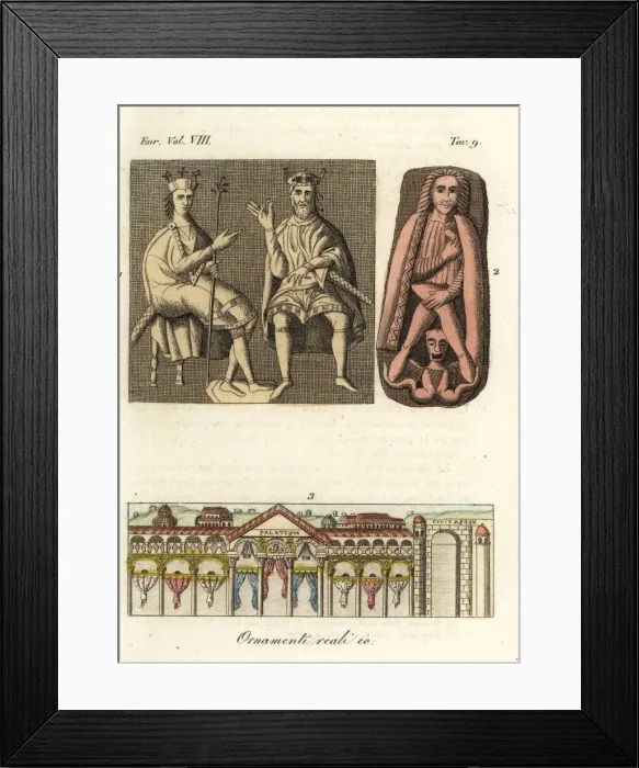 Framed Print : Holy Roman Emperor Otto the Great and son Otto II, 961 Framed Print : Holy Roman Emperor Otto the Great and son Otto II, 961