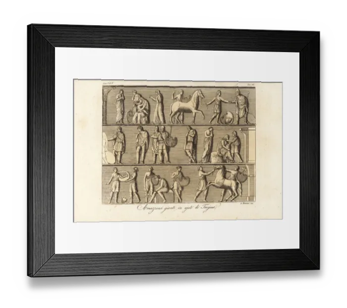 Framed Print : Amazons coming to the aid of the Trojans at Troy Framed Print : Amazons coming to the aid of the Trojans at Troy