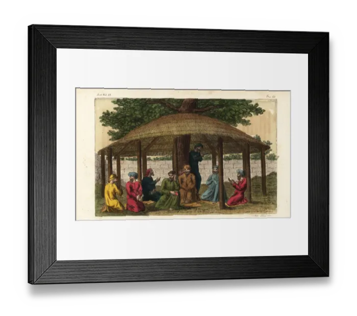 Framed Print : Sufi mystics of ancient Persia reading prayer books Framed Print : Sufi mystics of ancient Persia reading prayer books