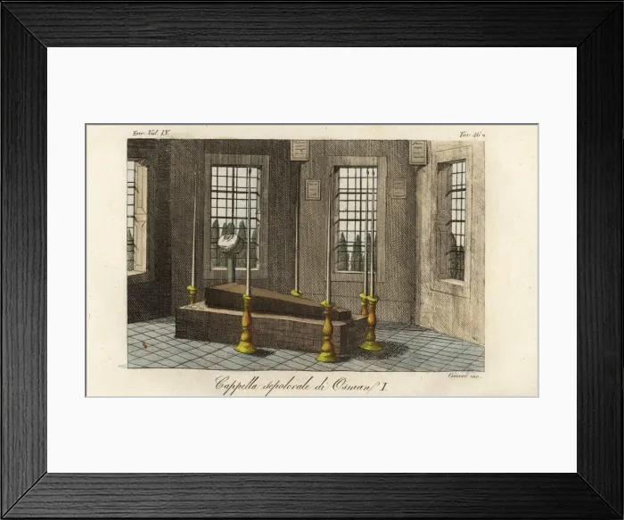 Framed Print : Interior of the shrine to Osman I, Bursa, Turkey Framed Print : Interior of the shrine to Osman I, Bursa, Turkey