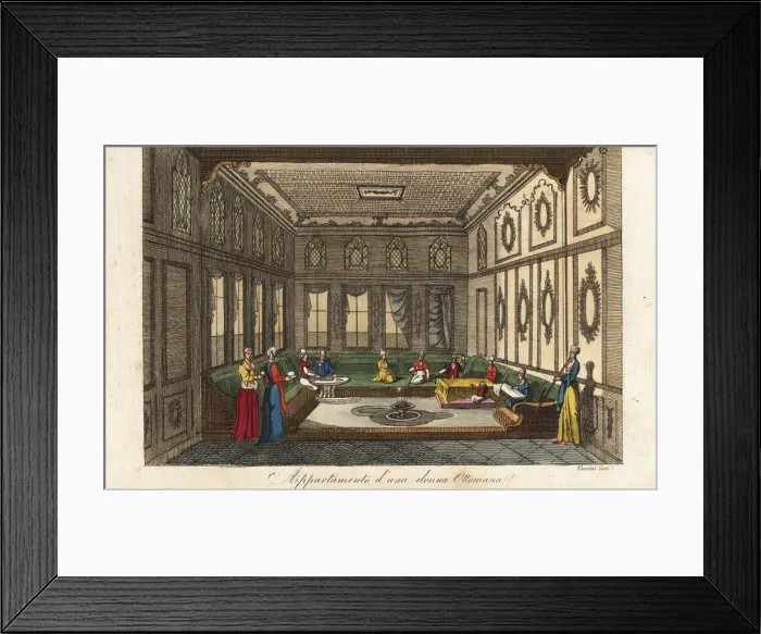 Framed Print : Muslim women entertaining themelves in their private Framed Print : Muslim women entertaining themelves in their private