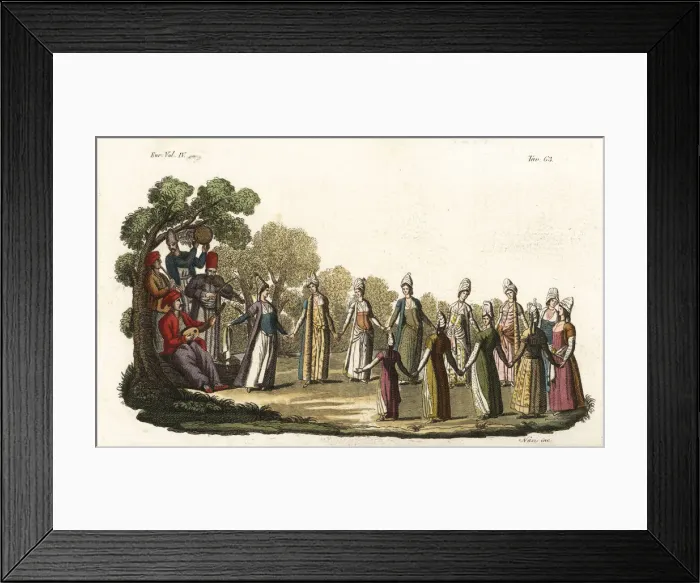 Framed Print : Greek women dancing in Istanbul Framed Print : Greek women dancing in Istanbul